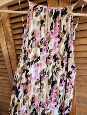 Vera Moda Pink Animal Print Summer Maxi Dress